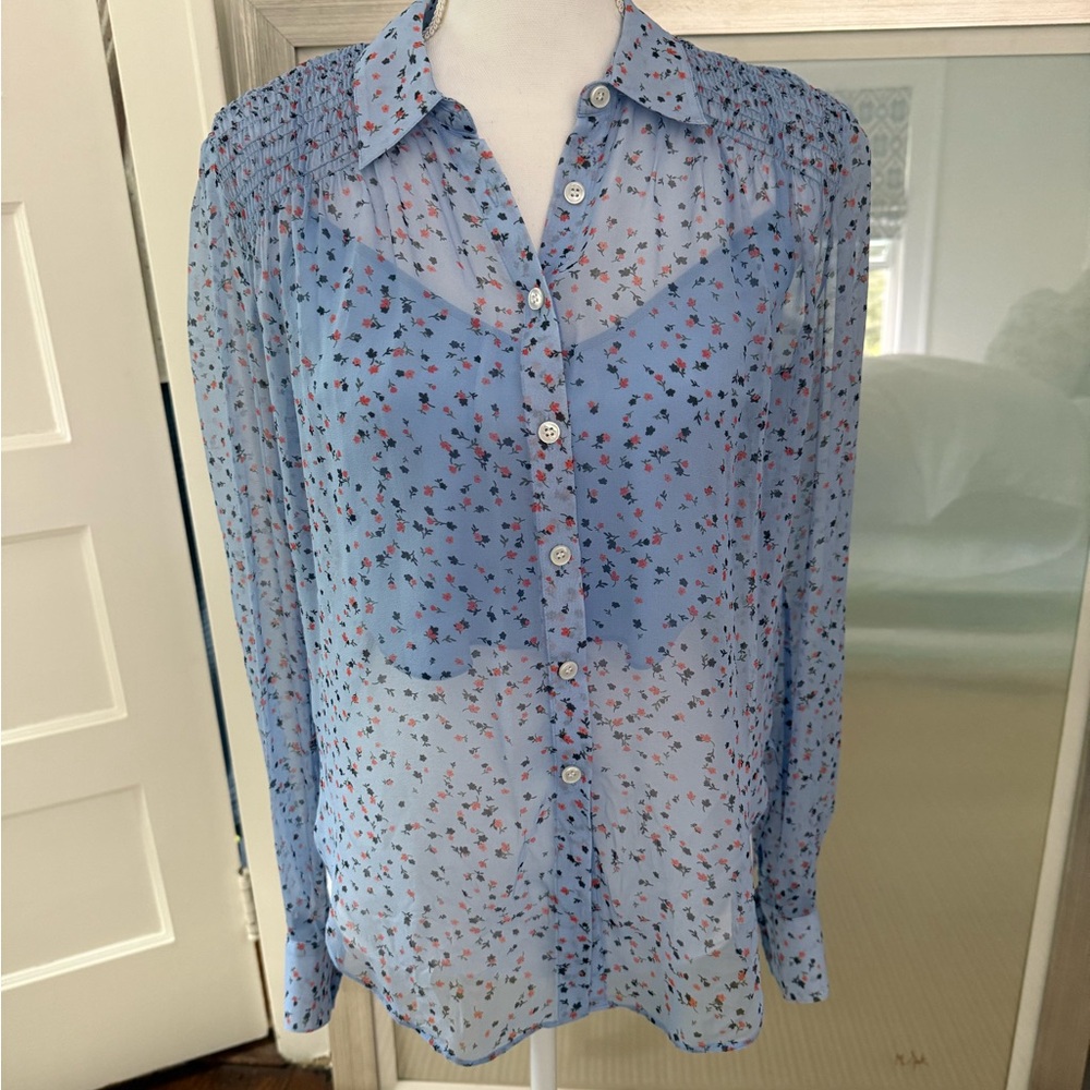 NWT Veronica Beard Dazed Floral Silk Blouse - Size 0